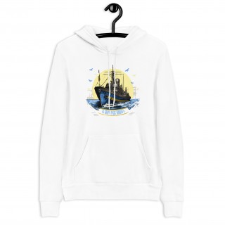Buy a warm hoodie with a Ship and the sea